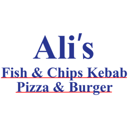 Ali's Fish & Chips, Kebab, Pizza & Burger logo.